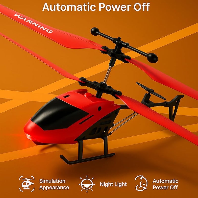 ST ZONE Remote Control Flying Helicopter Toy with Sensor & LED Lights – Rechargeable Dual-Mode Indoor & Outdoor Helicopter for Kids & Adults - Image 3